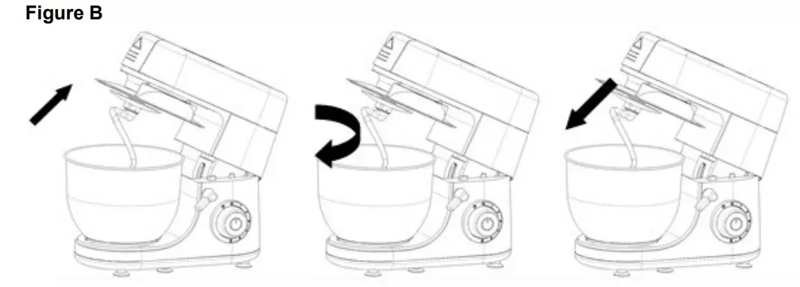 VITINNI SM30115 1500W 6L Planetary Action Stand Mixer - Figure B