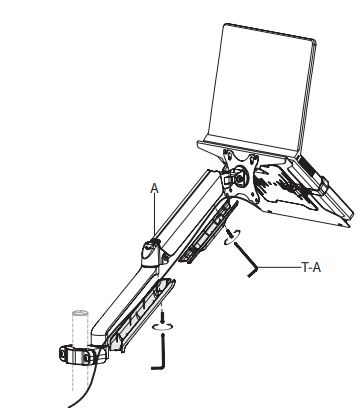 VIVO-MOUNT-POLE05L-Pole-Mount-Pneumatic-Arm-Laptop-Holder-FIG-13
