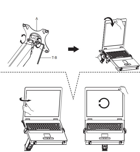 VIVO-MOUNT-POLE05L-Pole-Mount-Pneumatic-Arm-Laptop-Holder-FIG-14