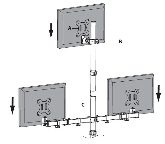 VIVO-STAND-V003T-W-Triple-Monitor-Desk-Mount-FIG-12
