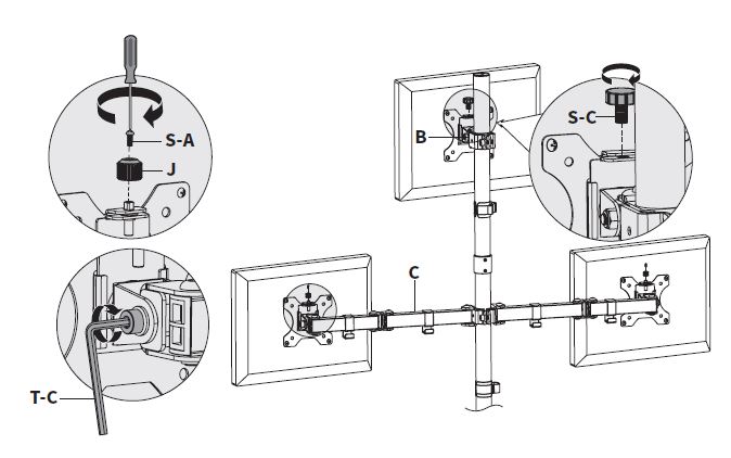 VIVO-STAND-V003T-W-Triple-Monitor-Desk-Mount-FIG-13