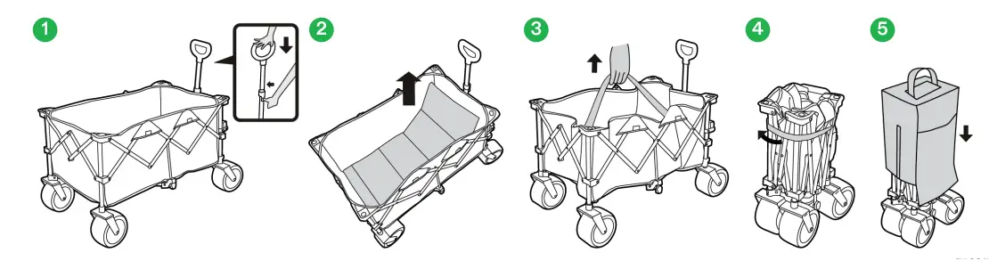 VIVOSUN THD VSFW002 Collapsible Metal Wagon Garden Cart - fig1