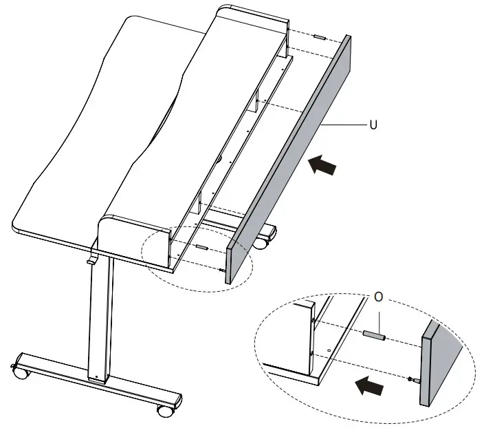 VIVOTEK DESK-E-Y48SW Electric 2 Tier Height Adjustable Stand Up Desk - Fig 21