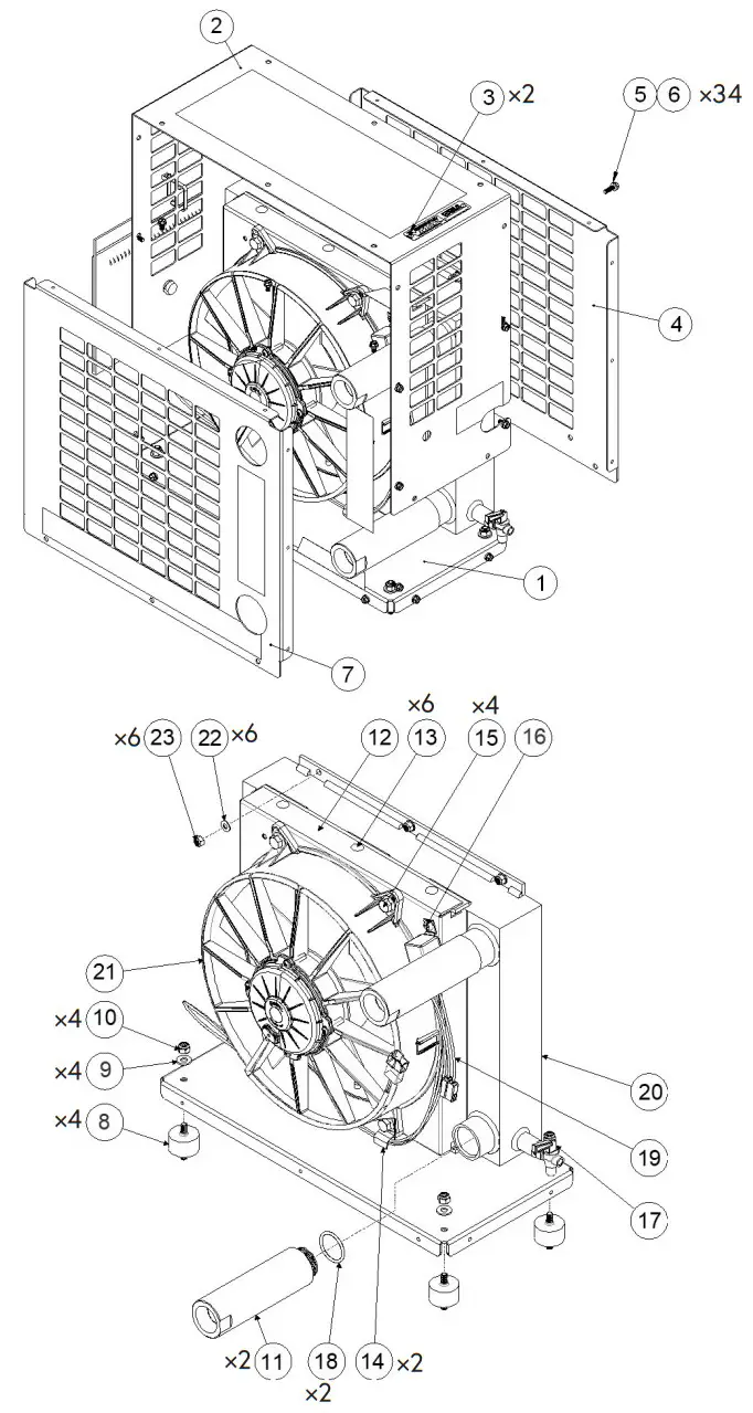 VMAC A800185 Air Aftercooler - Illustrated Parts Lis