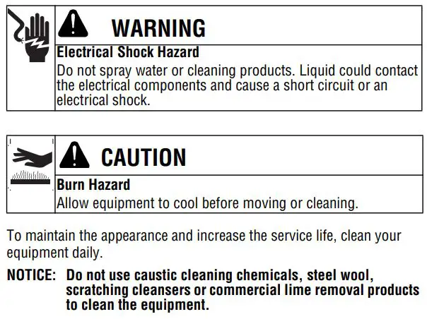 VOLLRATH FC-6HC-01120-AD Hot Cold Well Modular User Manual - CLEANING