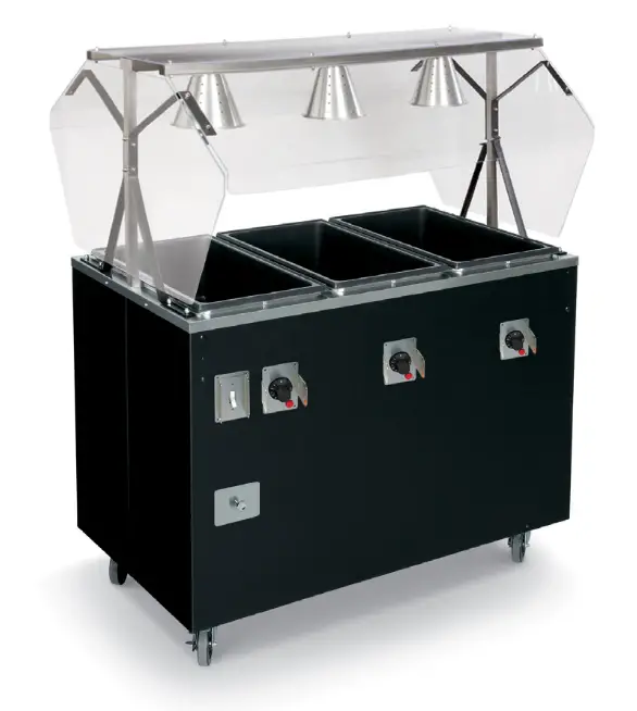 VOLLRATH T38728W Affordable Portable Hot Food Station Deluxe