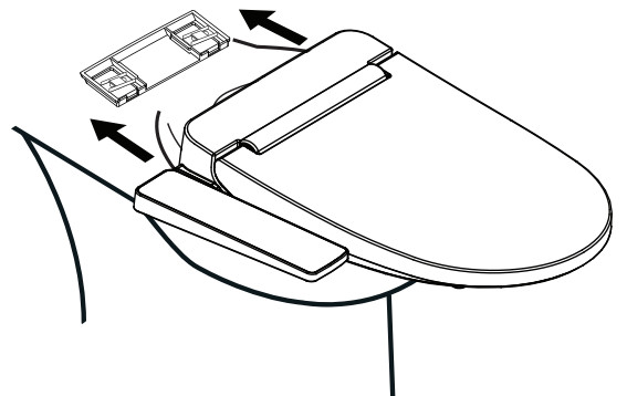 VOVO VB-4000N Plastic White Elongated Soft Close Heated Bidet Toilet Seat - Bracket 1