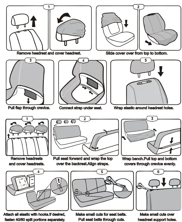VarCozy VC 01 B5 Car Seat Covers Full Set -