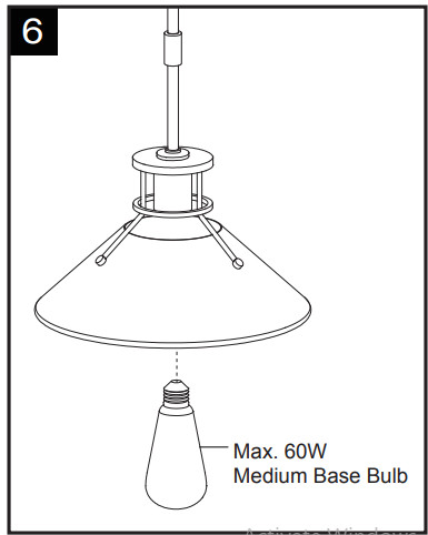 Vaxcel Lighting P0379 Canton Pendant Light - medium base