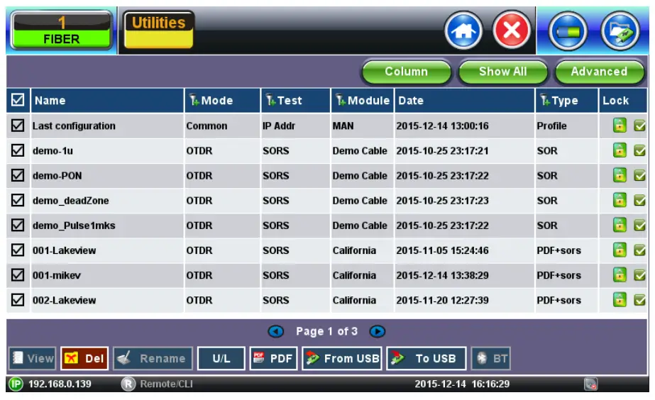 Test Profiles and Test Results Backup Procedure