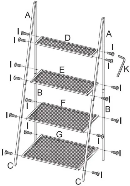 Veakoo Plant Stand Indoor Outdoor - Long Screw