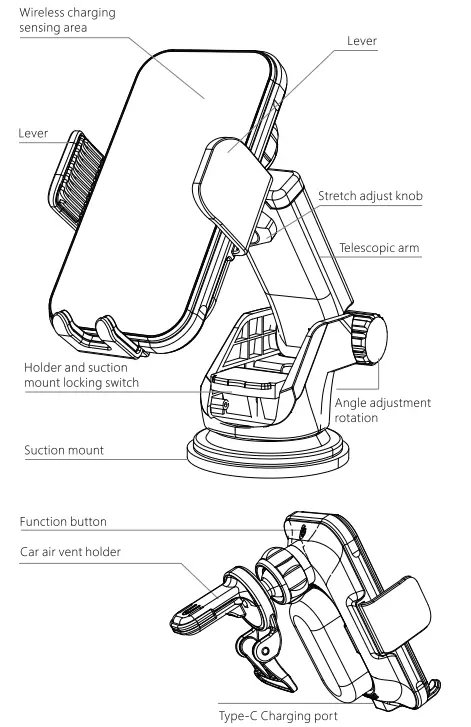 Verbatim-66535-15W-Automatic-Alignment-Car-Wireless-Charging-Bracket-1