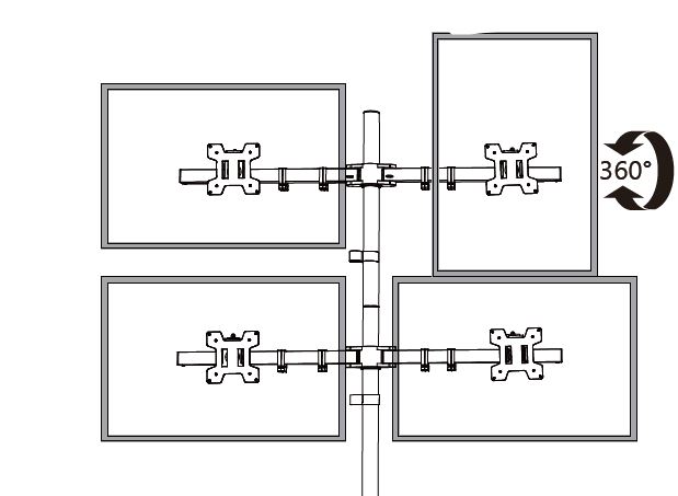 WALI-GMF004-Quad-Monitor-Stand-FIG-13