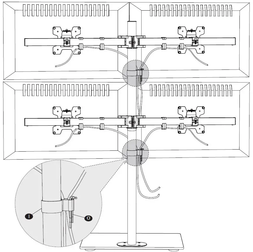 WALI-GMF004-Quad-Monitor-Stand-FIG-16