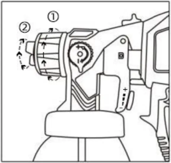 WANGMI PSBD CS021DB Cordless Paint Sprayer - spraying nozzle