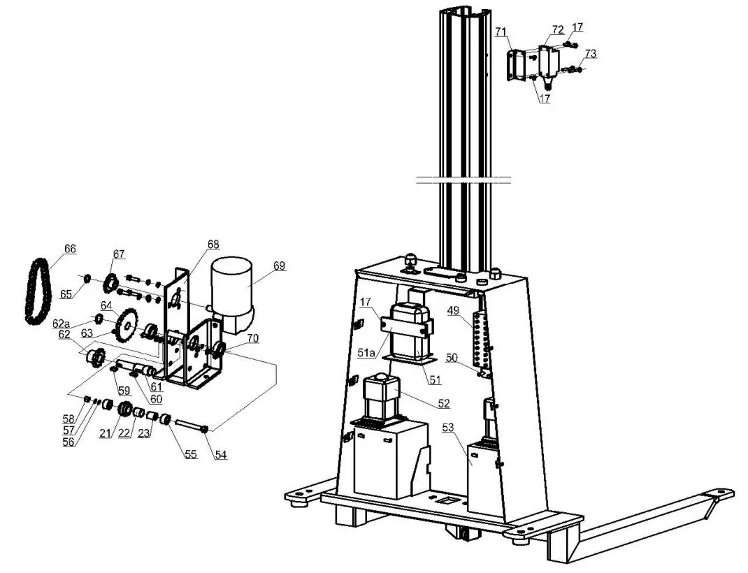 WESCO 272468 Electric Office Lift - ELECTRICAL BOX PART DIAGRAM