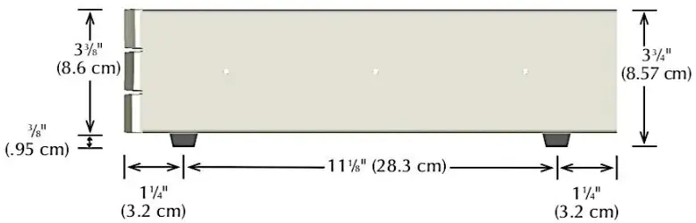 WISDOM IA-8DSPDSP 8 Channel Amplifier with DSP - Dimensions