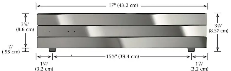 WISDOM IA-8DSPDSP 8 Channel Amplifier with DSP - Dimensions