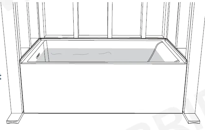 WOODBRIDGE LB428-L Acrylic Rectangular Alcove Soaking Bathtub in White with Left Drain 8