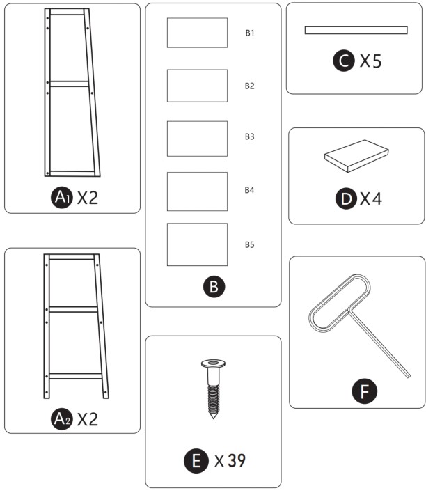 WTZ MC 508 Bookshelf Book Shelf - overview 1