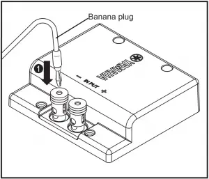 When using a banana plug