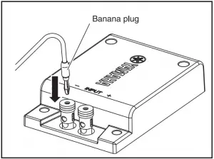 When using a banana plug