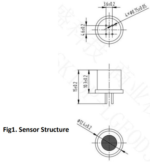 Winsen MC227D Catalytic Flammable Gas Sensor - Sensor Structure