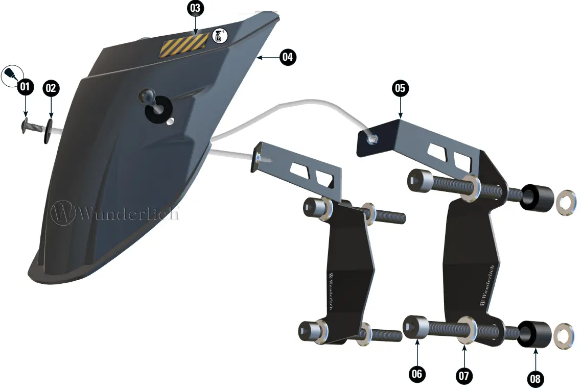Wunderlich-BMW-R1200-RS-Fender-Extender-fig 1