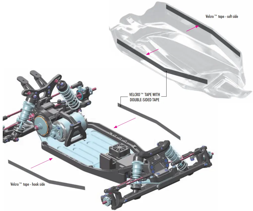 XRAY XB2C 24 RC Car - diff pin54