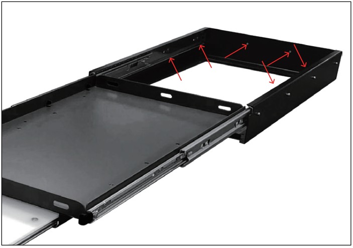 XTM FS8553S Fridge Slide With Table Large - six drilling points