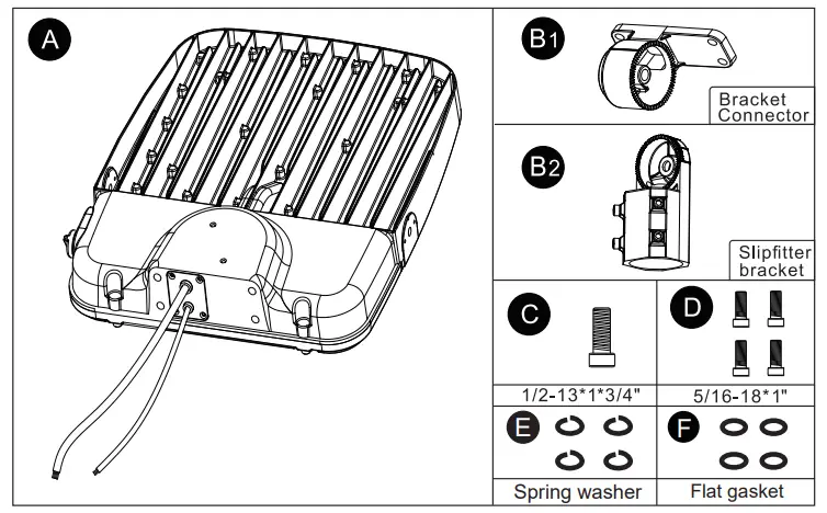 Xbuyee 300W LED Parking Lot Light -