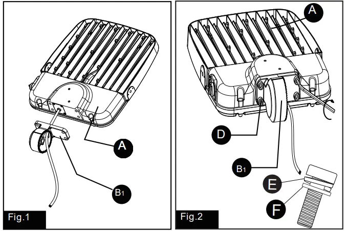 Xbuyee 300W LED Parking Lot Light - Put wire