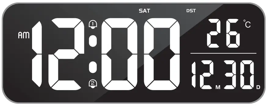 YRYG 16 2 LED Large Screen Clock-
