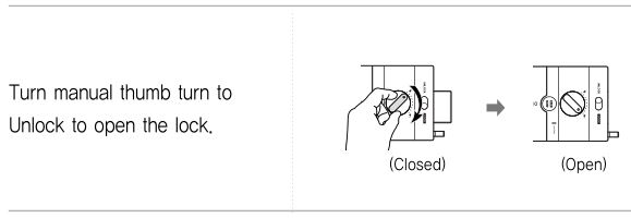 Yale YDR4110 Smart Door Lock - Using Manual thumb turn in Emergency