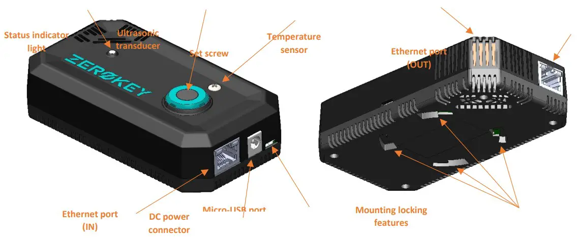 ZEROKEY QTM EAP10 Quantum RTLS POE Anchor - fig