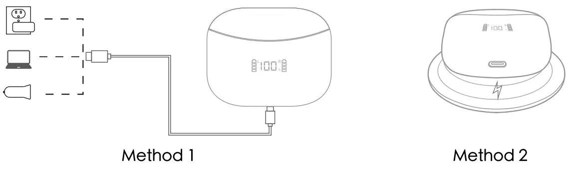 ZINGBIRD X15 Wireless Earbuds Bluetooth Headphones - Method 1