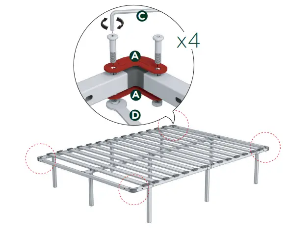 ZINUS MESB 2 Full Size SmartBase Euro Slats Mattress Foundation-fig2