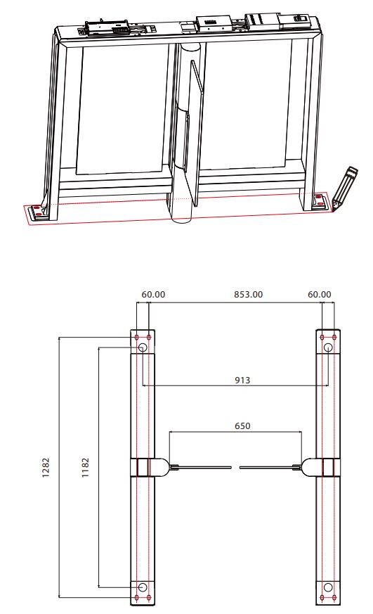 ZKTECO-Mars-S1000-Swing-Barrier-Turnstile-6