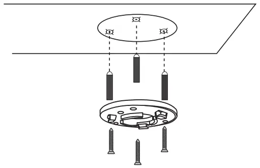 ZOSI ZG2258D Wired IP Security Camera - mounting template