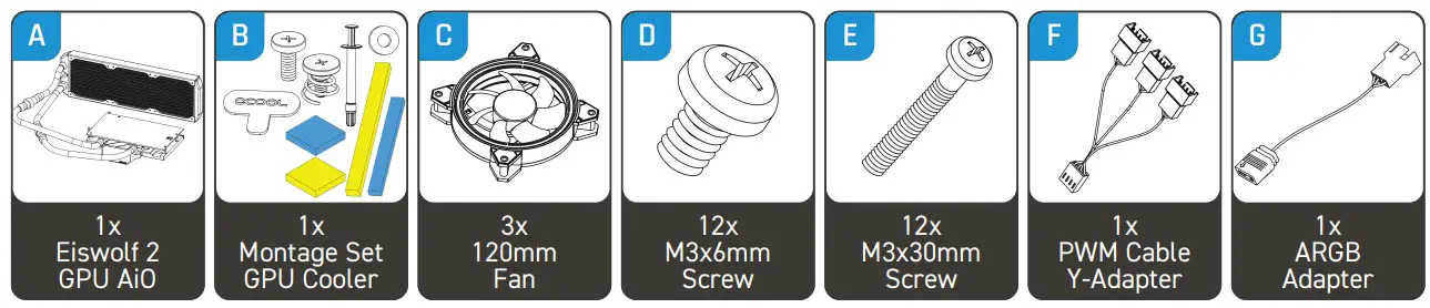 alphacool Eiswolf 2 AiO Water Cooling for Graphics Cards - Accessories