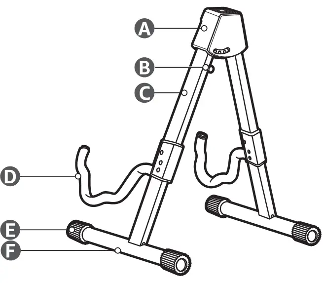 amazon-basics-B018FCZKR2-Guitar-Folding-A-Frame-Stand-fig-2