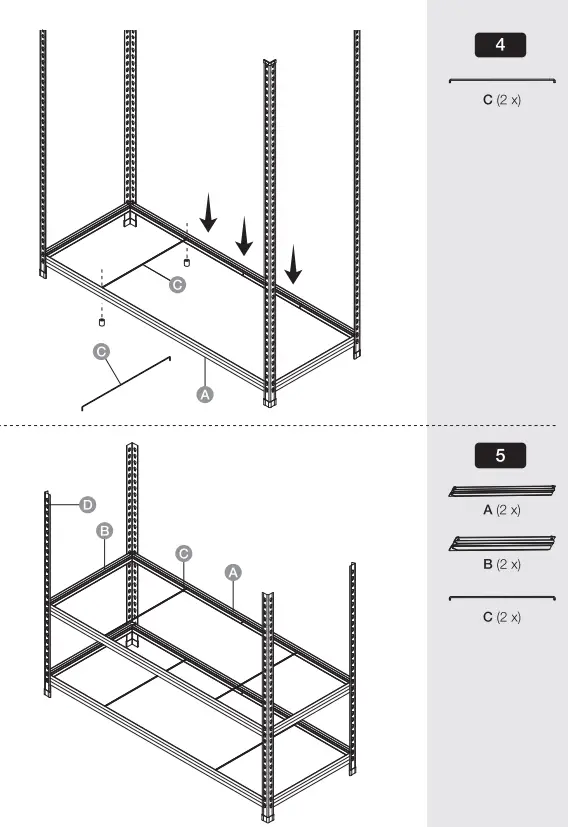 amazon-basics-B072MF4SHR-Aluminum-Heavy-Duty-Steel-Wire-Double-Post-Shelf-fig- (7)