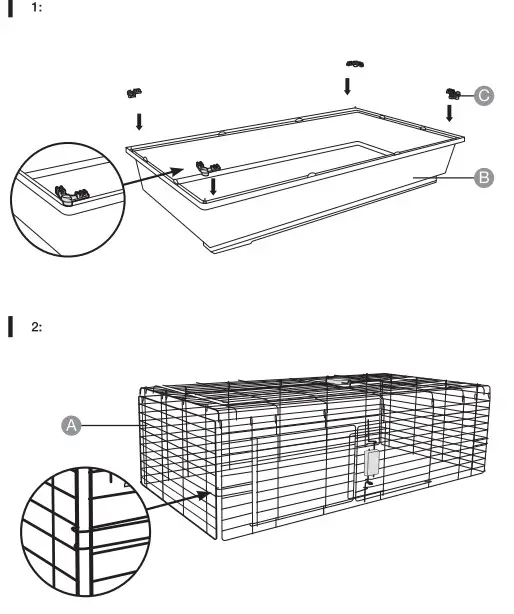 amazon basics B0756FRVGK Standard Small Animal Habitat - Assembly
