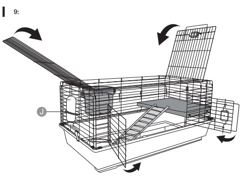 amazon basics B0756FRVGK Standard Small Animal Habitat - Assembly4
