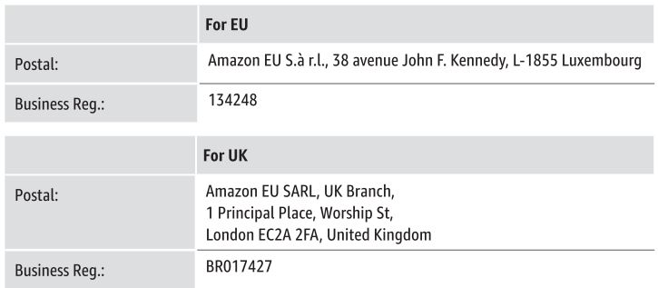 amazon basics B0792K4N96 1 Inch Double Curtain Rods User Guide - Importer Information