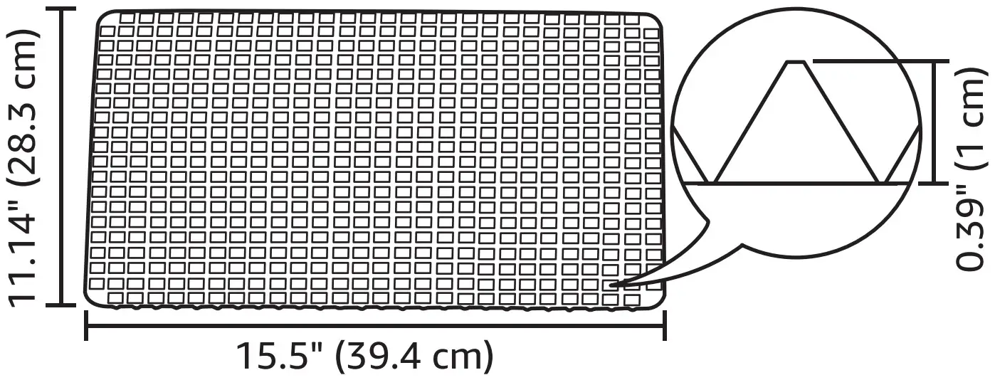 amazon basics B07CPFT7FW Rectangular Pyramid Non Stick Fat Reducing Silicone Cooking Mat