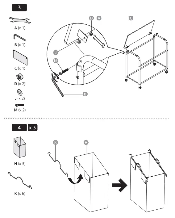 amazon basics B0825JM22Z 3 Bag Laundry Socter with Ironing Board Top - fig 3