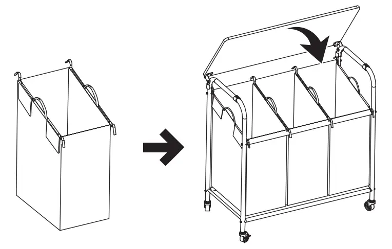 amazon basics B0825JM22Z 3 Bag Laundry Socter with Ironing Board Top - fig 4