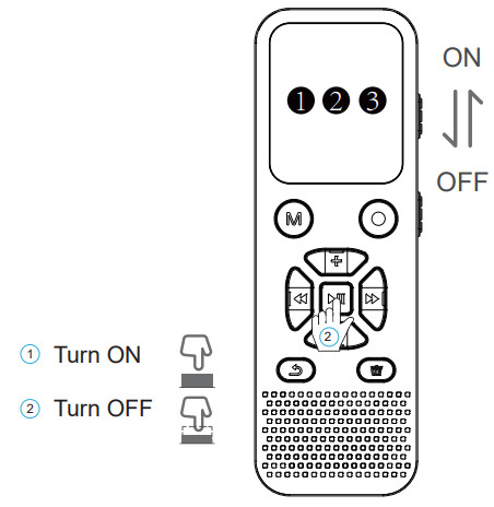 amazon basics L77 Digital Voice Activated Recorder - Operation 2