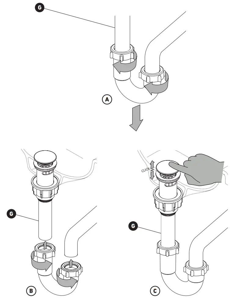 artika BFCT1S RI CBL Ria Bathroom Faucet in Black - fig8